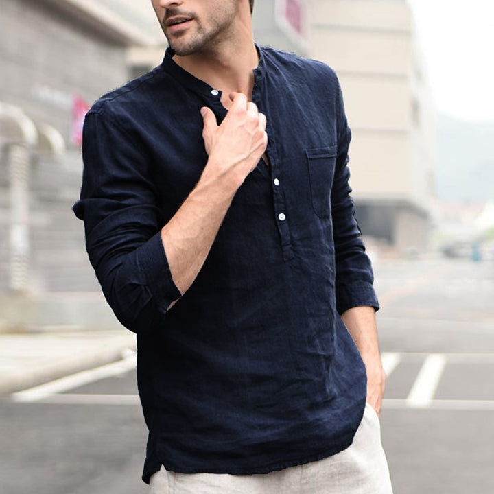 Men's Vintage 1/2 Button-up Shirt