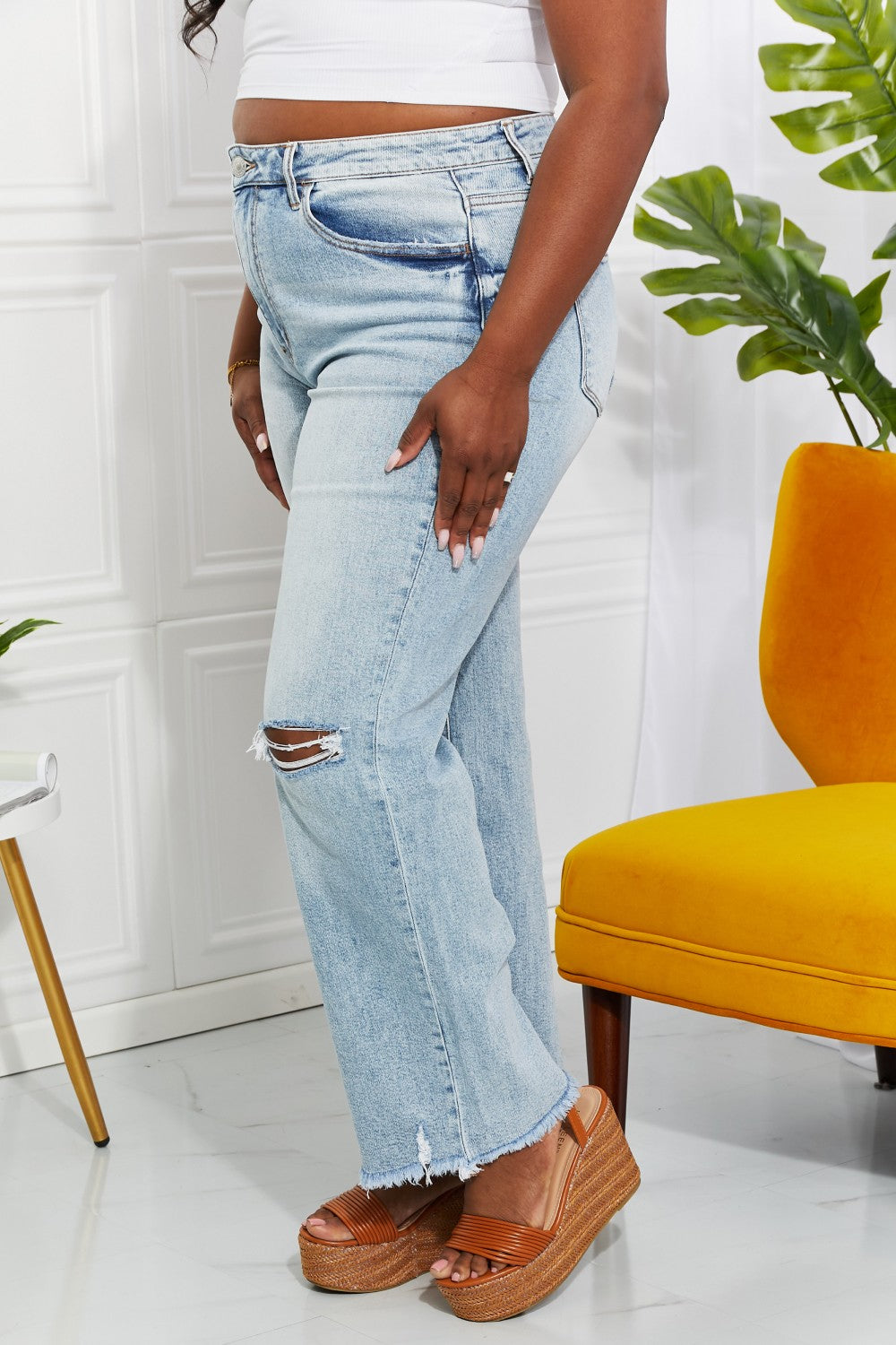 Vervet by Flying Monkey Full Size Allie 90's Dad Jeans - DRG Boutique Apparel & Accessories LLC