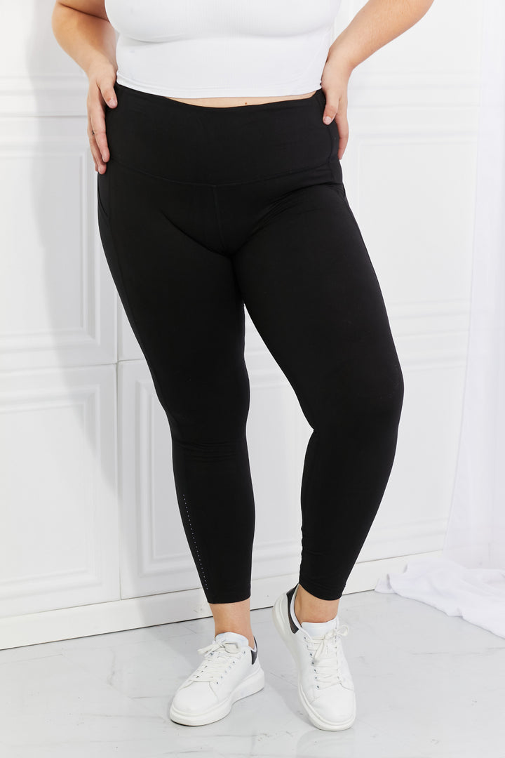 Leggings Depot Full Size Strengthen and Lengthen Reflective Dot Active Leggings - DRG Boutique Apparel & Accessories LLC