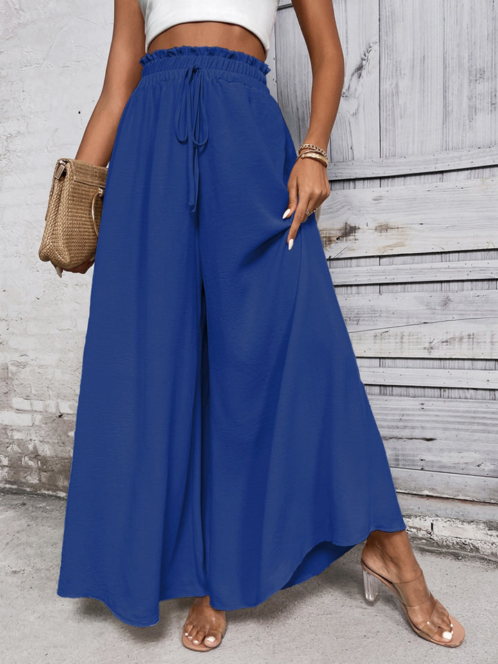 Honey Tied High Waist Wide Leg Pants - DRG Boutique Apparel & Accessories LLC