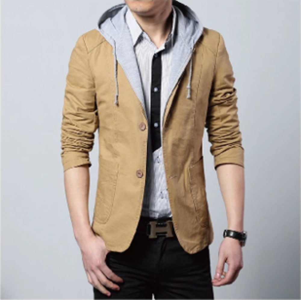 Mens Street Style Hooded Blazer - DRG Boutique Apparel & Accessories LLC