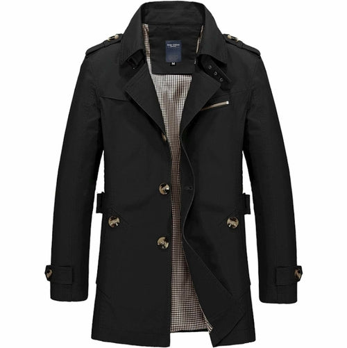 Mens Classic Trench Coat - DRG Boutique Apparel & Accessories LLC