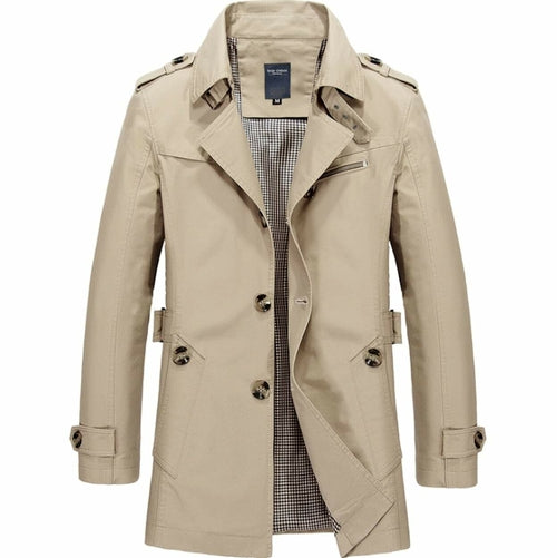Mens Classic Trench Coat - DRG Boutique Apparel & Accessories LLC