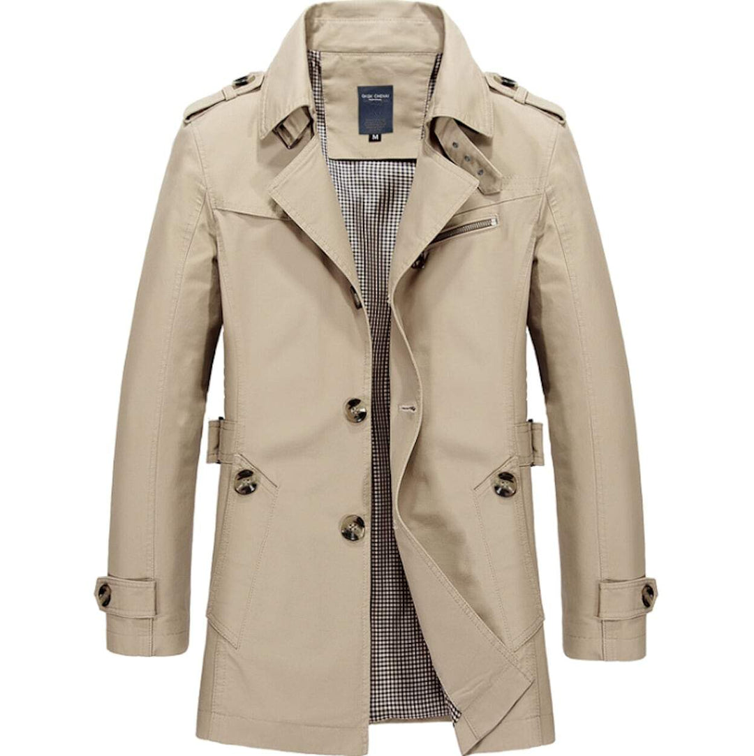 Mens Classic Trench Coat - DRG Boutique Apparel & Accessories LLC