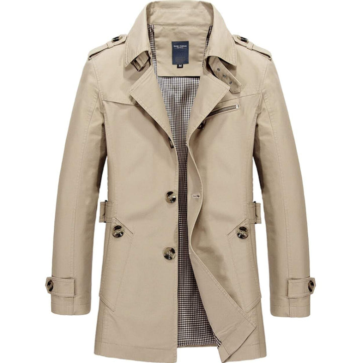 Mens Classic Trench Coat - DRG Boutique Apparel & Accessories LLC